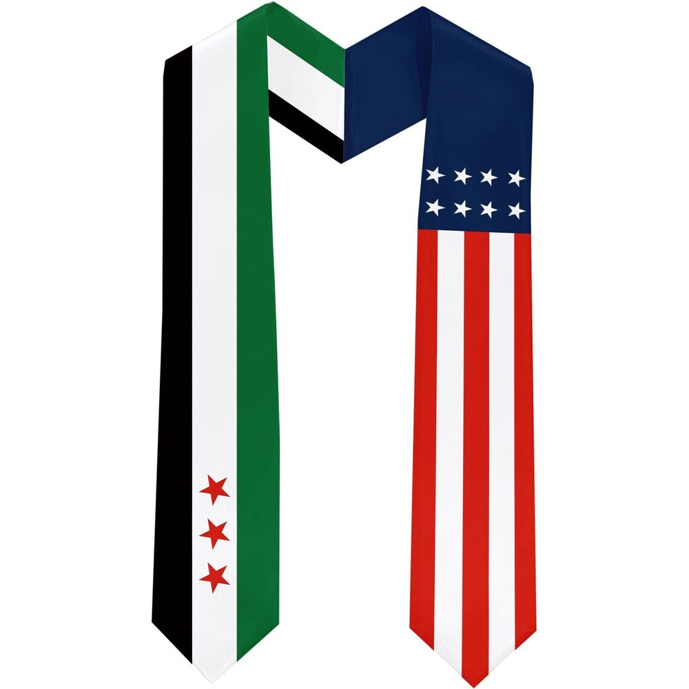 9284 Syria Coalition Flag International Students Graduation Sash Stole